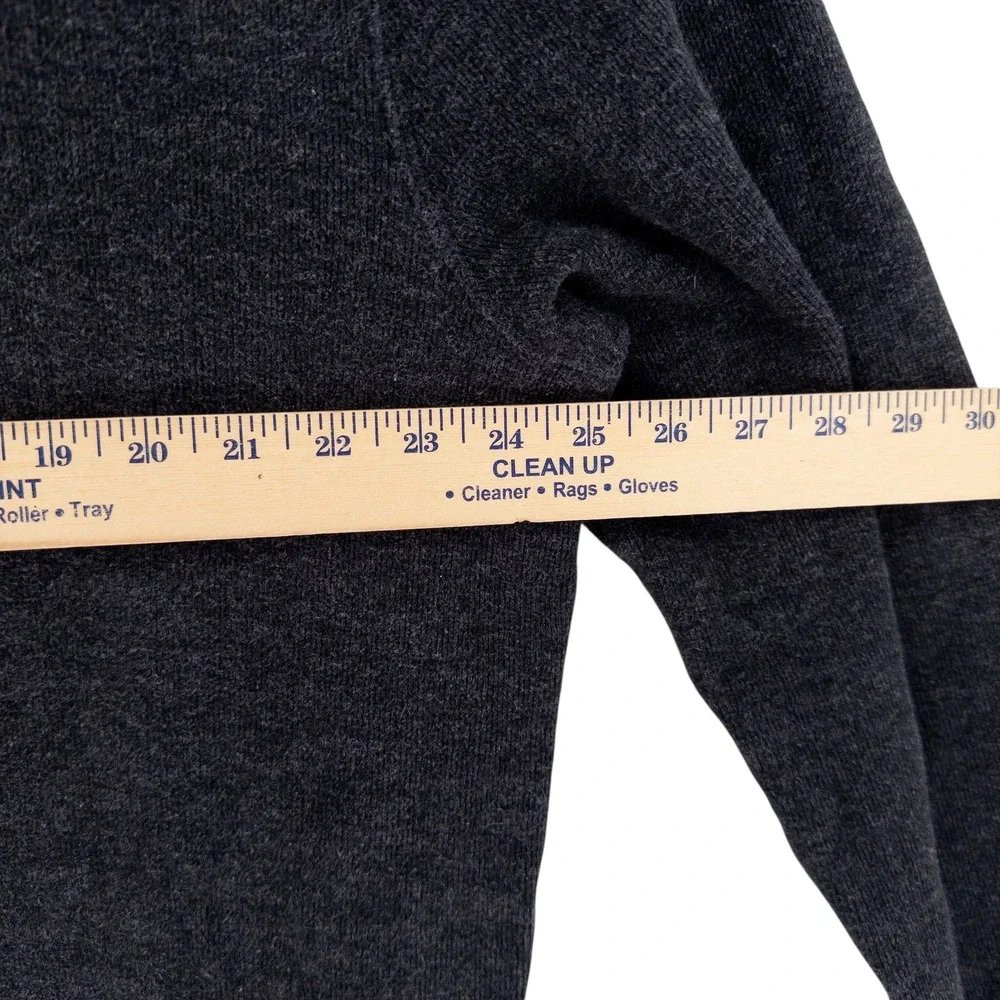 Polo Ralph Lauren Mens XL 1/4 Quarter Zip Sweater 100% Cotton Dark Gray Charcoal